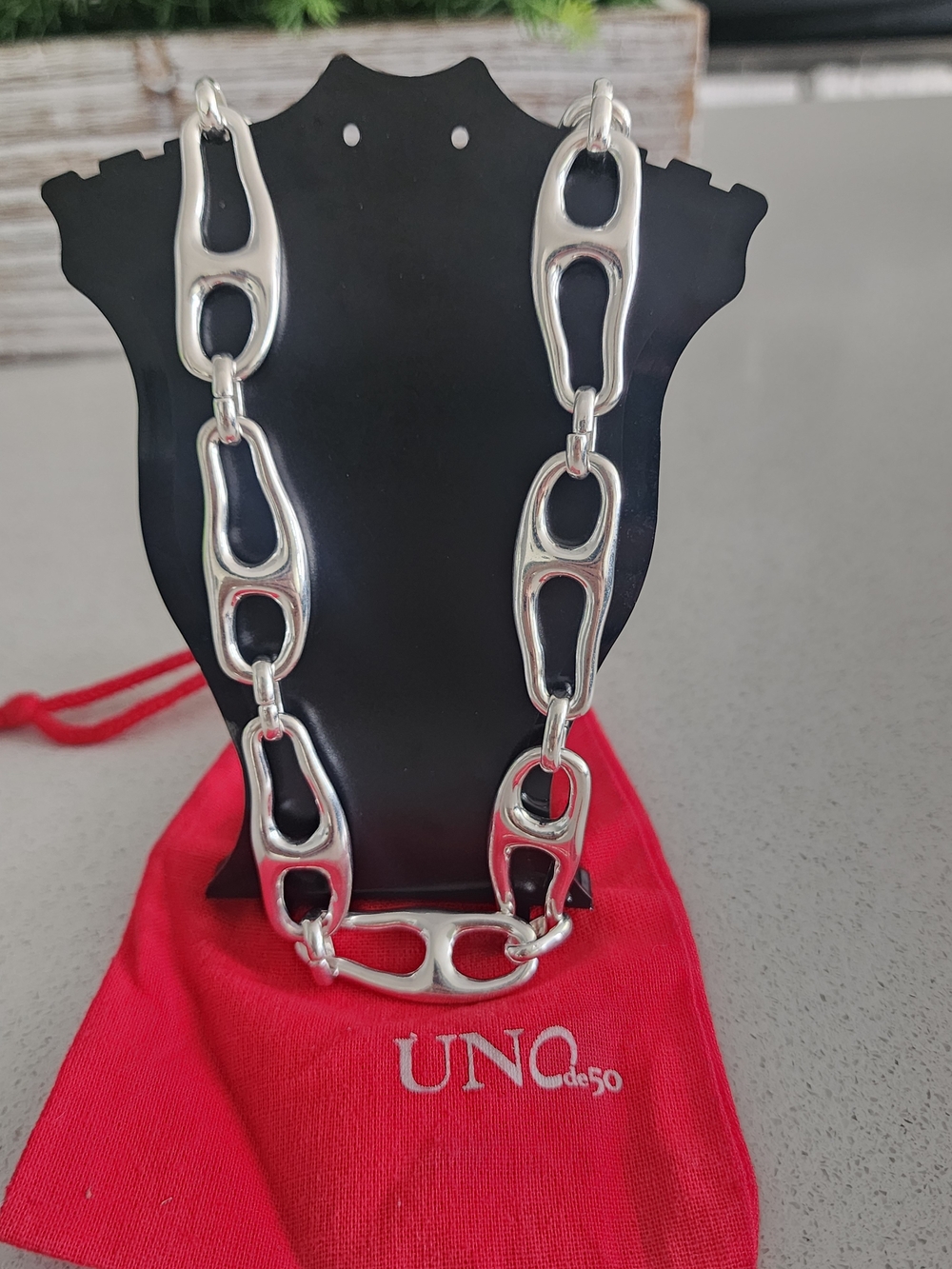 UNO de 50 Silver Link Statement Necklace - Silver